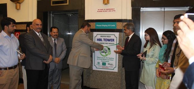 HBL Tower at Blue Area Islamabad inaugurated as Tobacco Smoke Free Tower